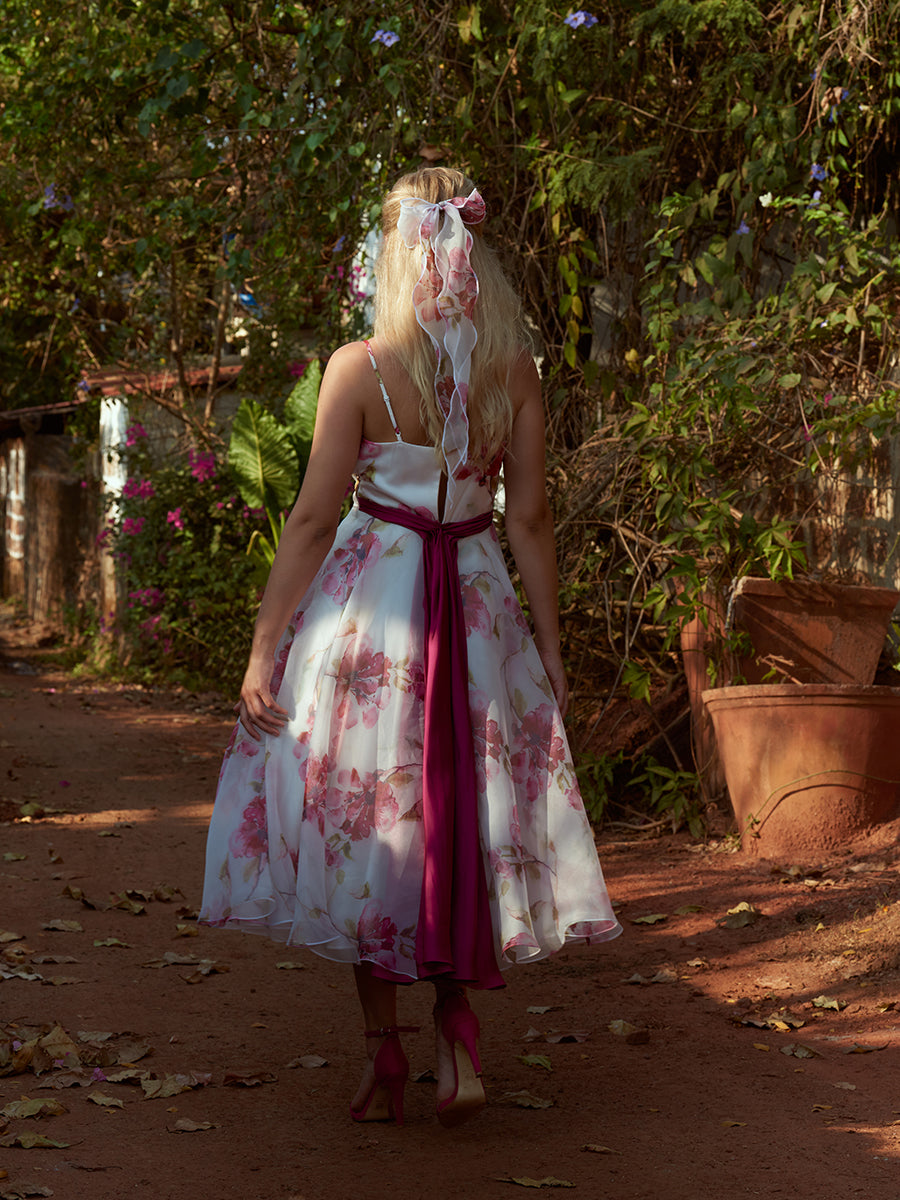 Bougainvillea dress top