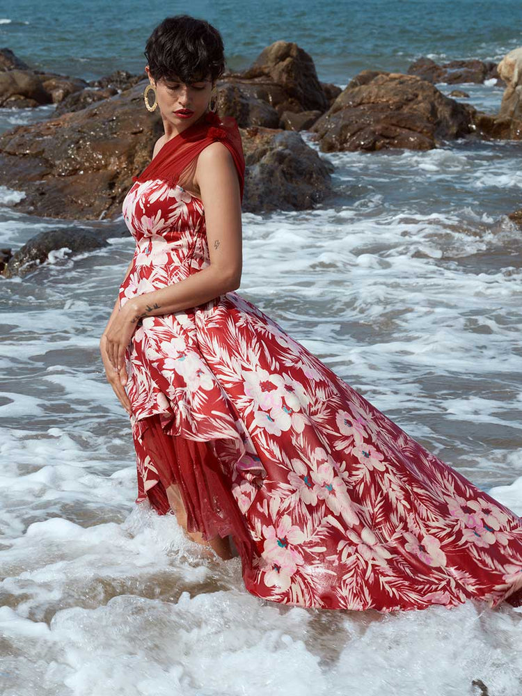 red diva dress Diva Ruffle Robe